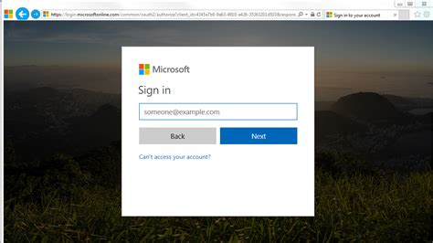 microsoftonline.com login